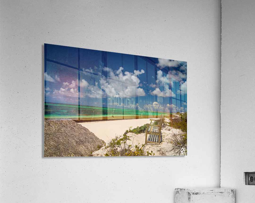 A Bench in Paradise Acrylic Print