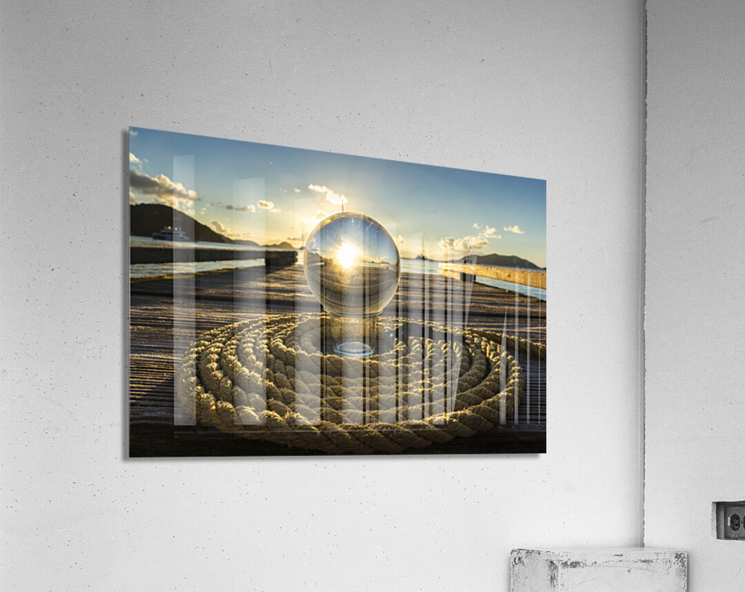 Crystall Ball on a Dock Line Acrylic Print
