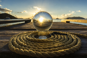 Crystall Ball on a Dock Line