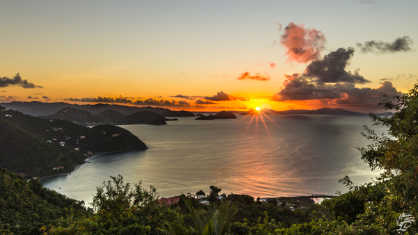Sunset over the Virgin Islands Print