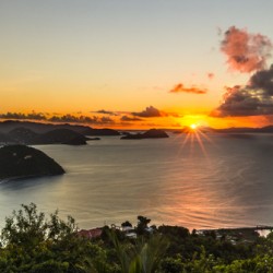 Sunset over the Virgin Islands