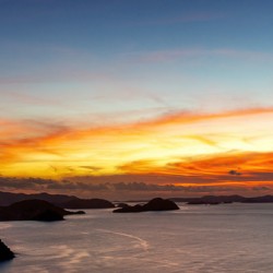 Sunset over the USVI   Orange