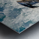 Surfing Pelican Metal print