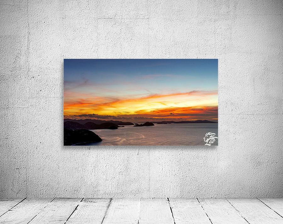 Sunset over the USVI   Orange Wall Preview