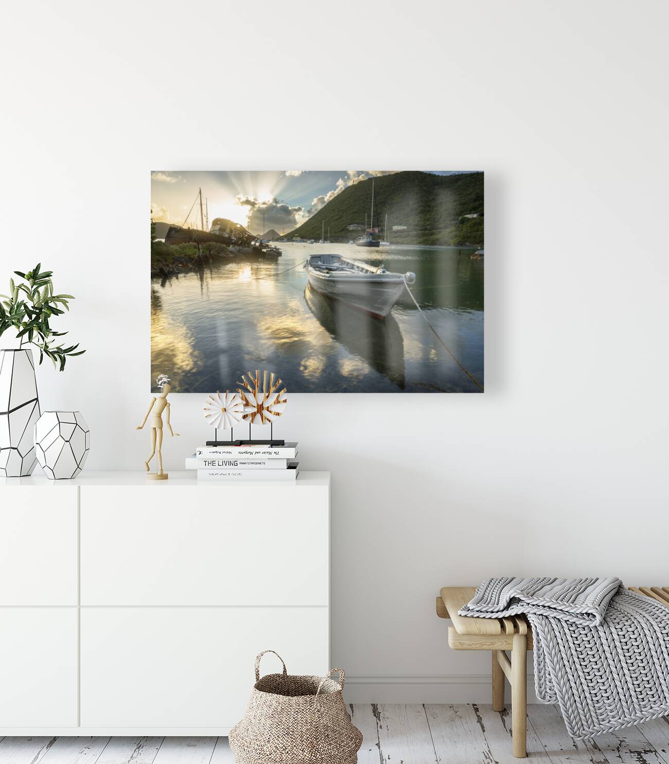 Sopers Skiff at Sunset Reproduction