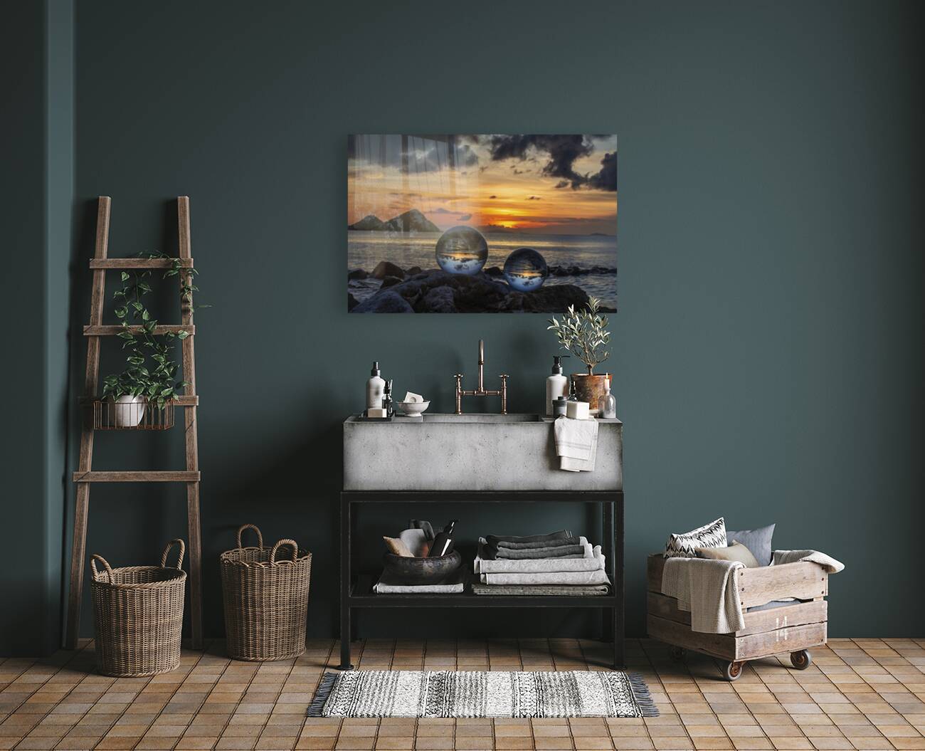 Crystal Ball Sunset Reproduction